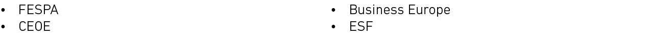 FESPA CEOE Business Europe ESF