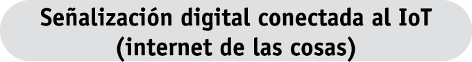Señalización digital conectada al IoT (internet de las cosas)